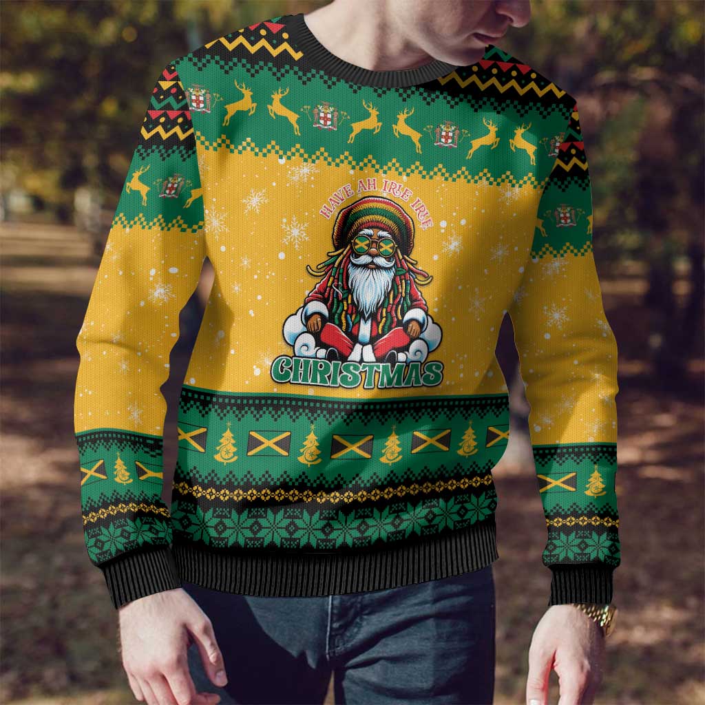 Jamaica Christmas Ugly Christmas Sweater Have Ah Irie Irie Christmas - Wonder Print Shop