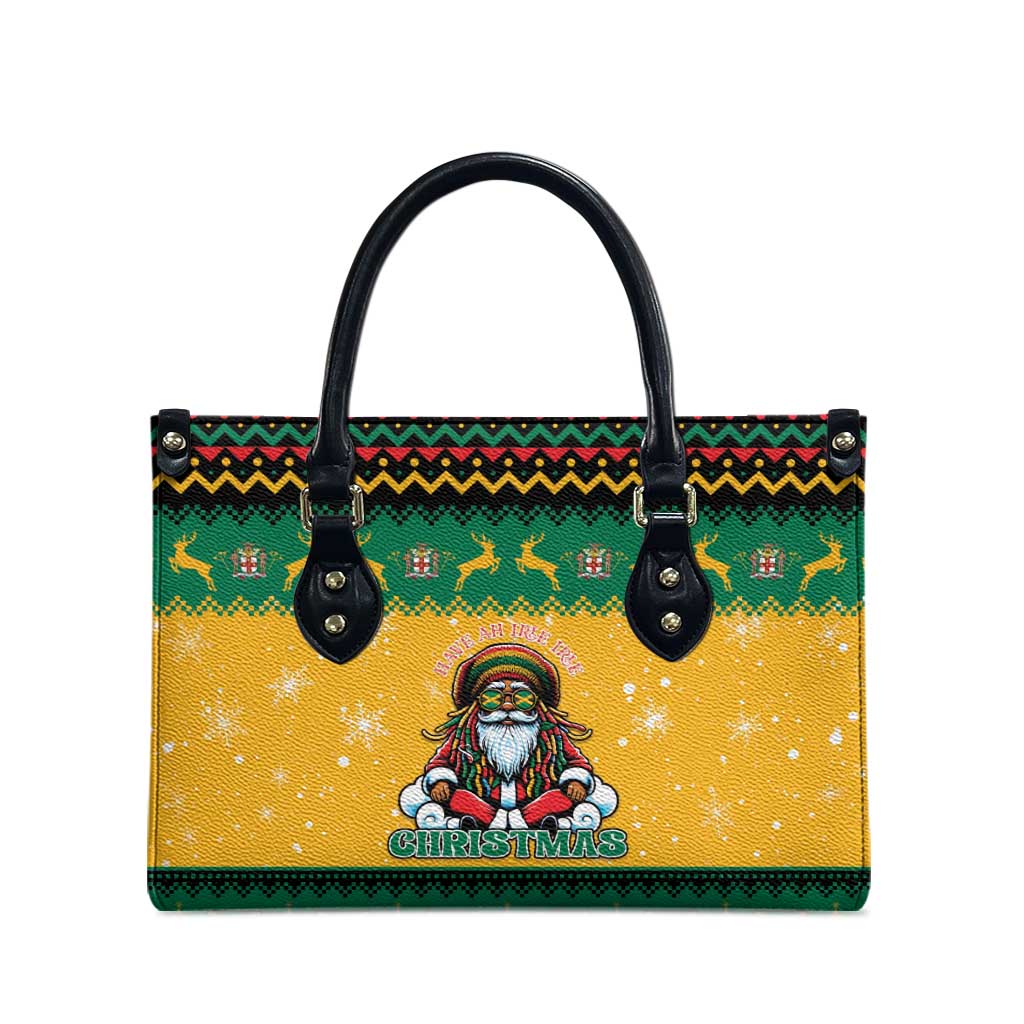 Jamaica Christmas Leather Bag Have Ah Irie Irie Christmas - Wonder Print Shop