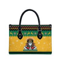 Jamaica Christmas Leather Bag Have Ah Irie Irie Christmas - Wonder Print Shop