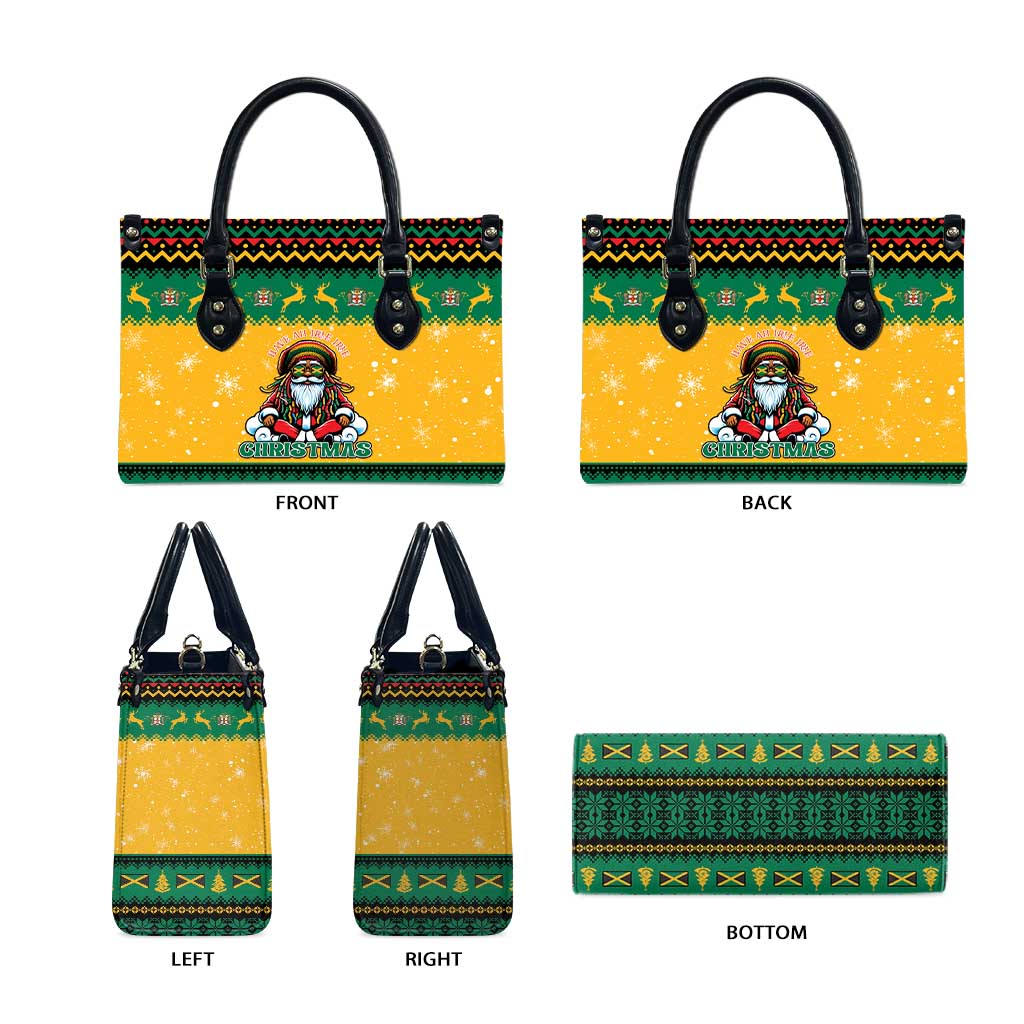 Jamaica Christmas Leather Bag Have Ah Irie Irie Christmas - Wonder Print Shop