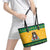 Jamaica Christmas Leather Tote Bag Have Ah Irie Irie Christmas - Wonder Print Shop