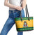 Jamaica Christmas Leather Tote Bag Have Ah Irie Irie Christmas - Wonder Print Shop