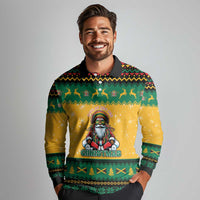 Jamaica Christmas Long Sleeve Polo Shirt Have Ah Irie Irie Christmas - Wonder Print Shop