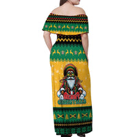 Jamaica Christmas Off Shoulder Maxi Dress Have Ah Irie Irie Christmas - Wonder Print Shop