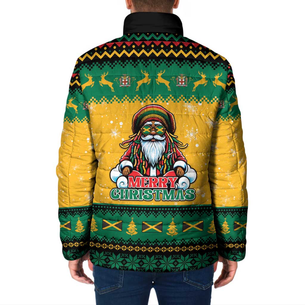 Jamaica Christmas Padded Jacket Have Ah Irie Irie Christmas - Wonder Print Shop