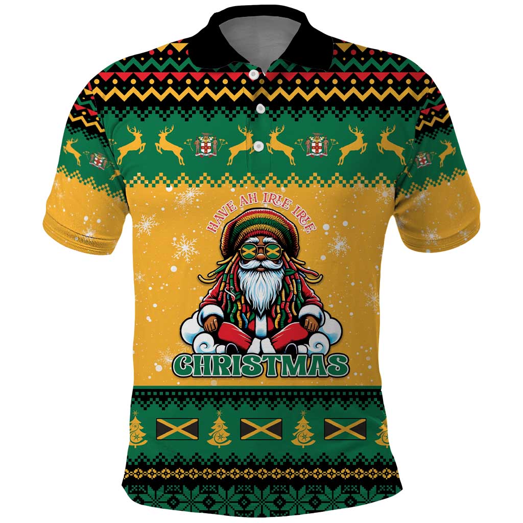 Jamaica Christmas Polo Shirt Have Ah Irie Irie Christmas - Wonder Print Shop