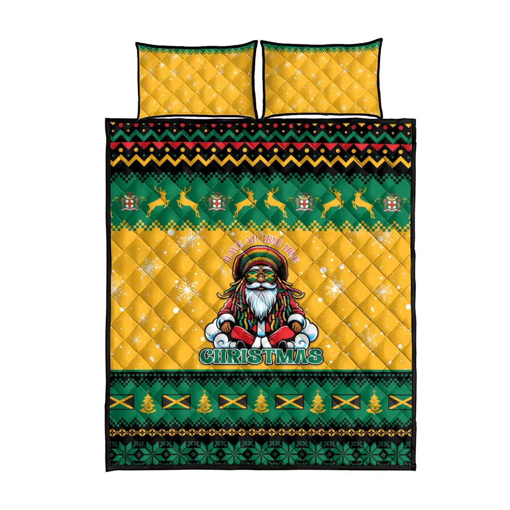 Jamaica Christmas Quilt Bed Set Have Ah Irie Irie Christmas - Wonder Print Shop