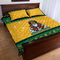 Jamaica Christmas Quilt Bed Set Have Ah Irie Irie Christmas - Wonder Print Shop