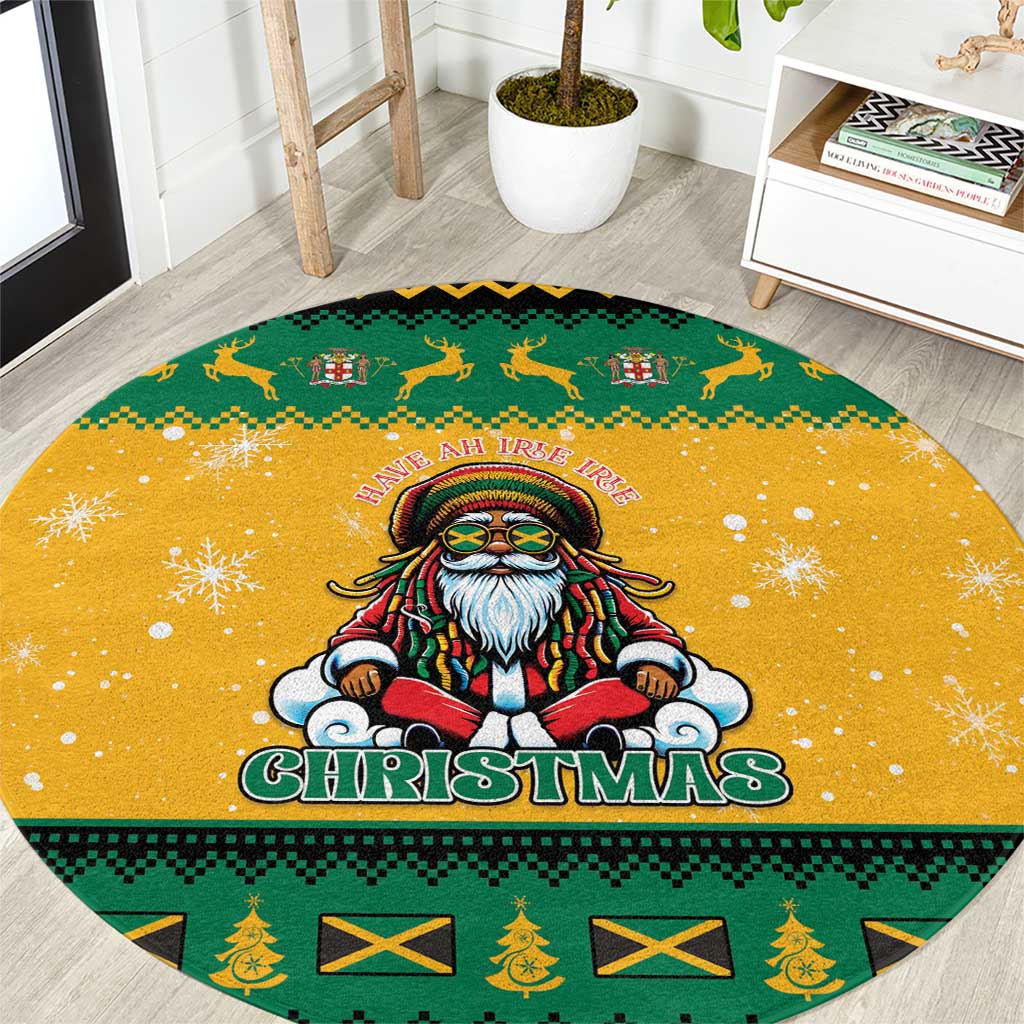 Jamaica Christmas Round Carpet Have Ah Irie Irie Christmas - Wonder Print Shop