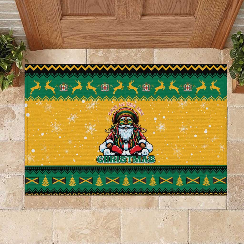 Jamaica Christmas Rubber Doormat Have Ah Irie Irie Christmas - Wonder Print Shop