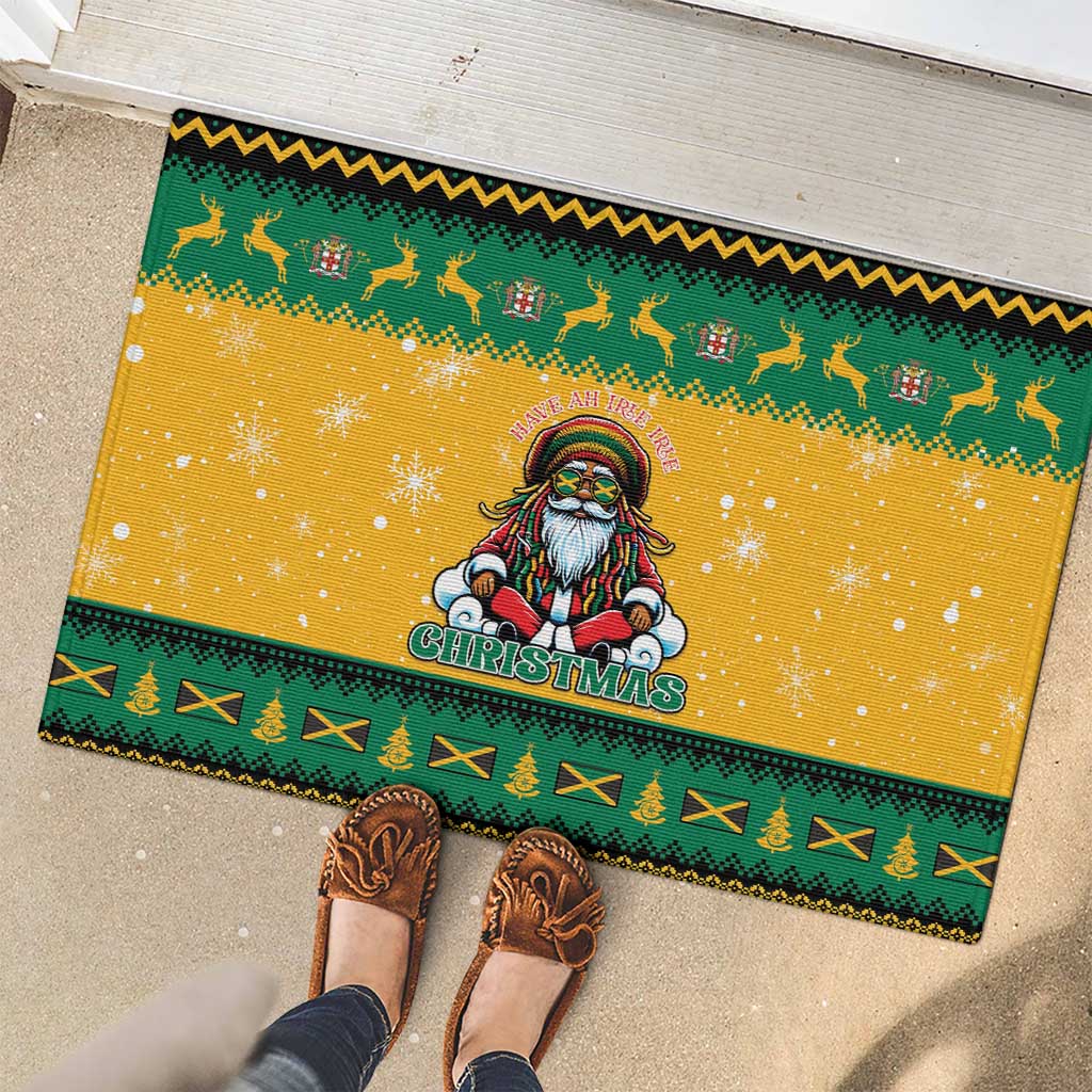 Jamaica Christmas Rubber Doormat Have Ah Irie Irie Christmas - Wonder Print Shop