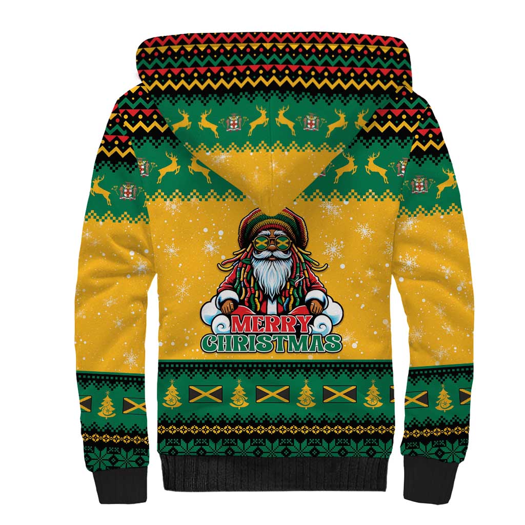 Jamaica Christmas Sherpa Hoodie Have Ah Irie Irie Christmas - Wonder Print Shop