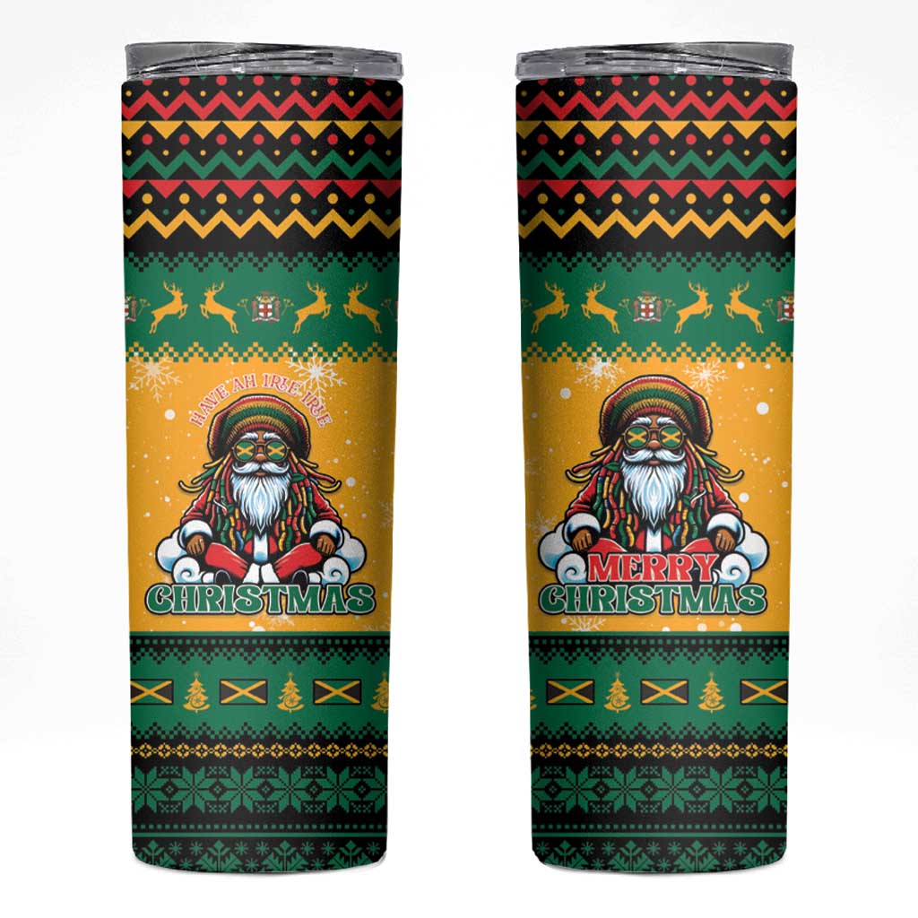 Jamaica Christmas Skinny Tumbler Have Ah Irie Irie Christmas - Wonder Print Shop