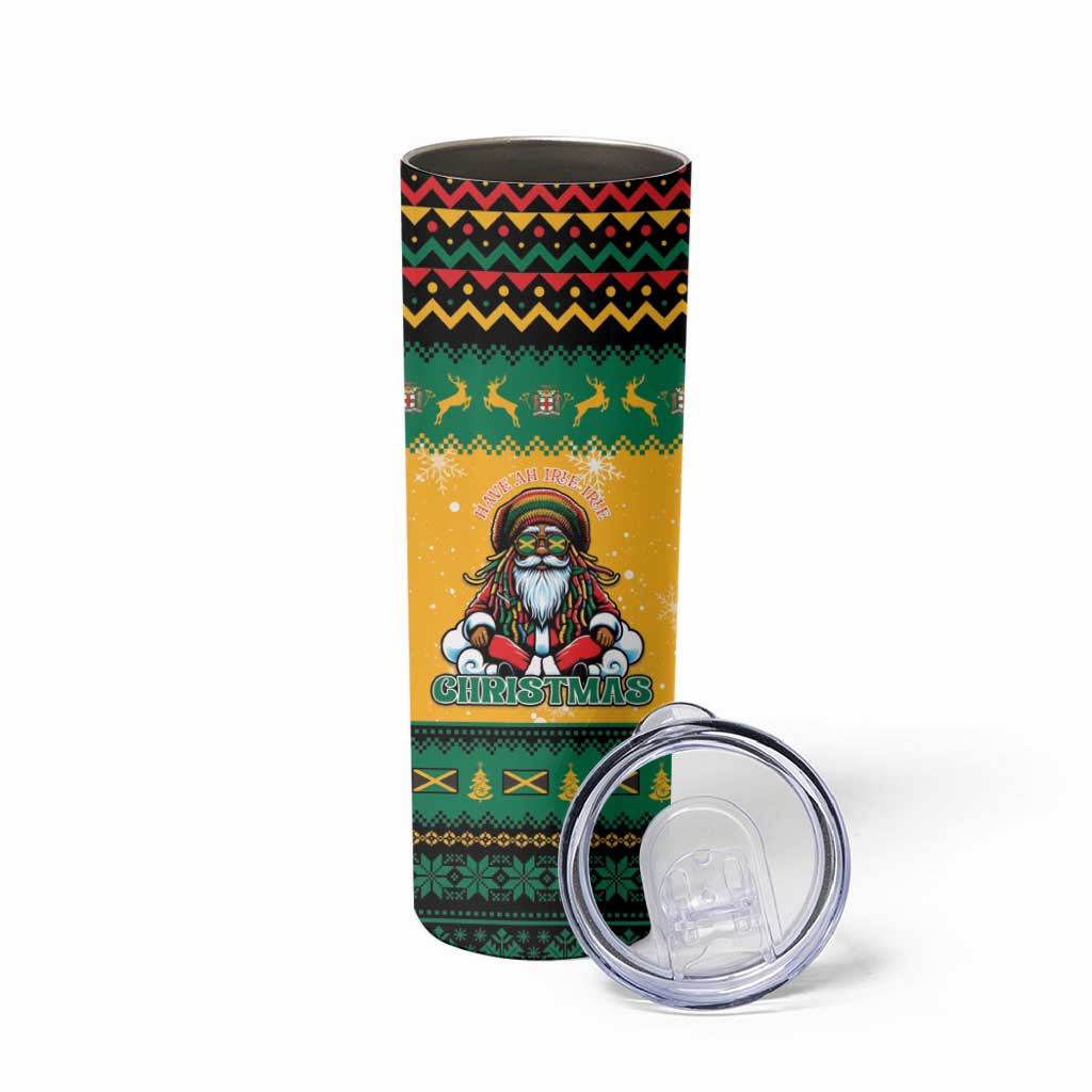 Jamaica Christmas Skinny Tumbler Have Ah Irie Irie Christmas - Wonder Print Shop