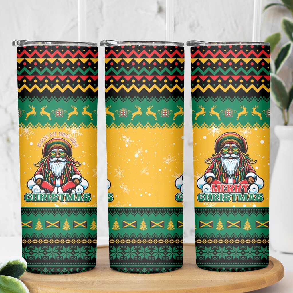 Jamaica Christmas Skinny Tumbler Have Ah Irie Irie Christmas - Wonder Print Shop