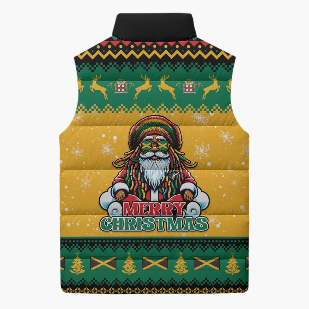 Jamaica Christmas Sleeveless Puffer Jacket Have Ah Irie Irie Christmas - Wonder Print Shop