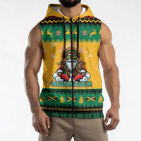 Jamaica Christmas Sleeveless Zip Hoodie Have Ah Irie Irie Christmas - Wonder Print Shop