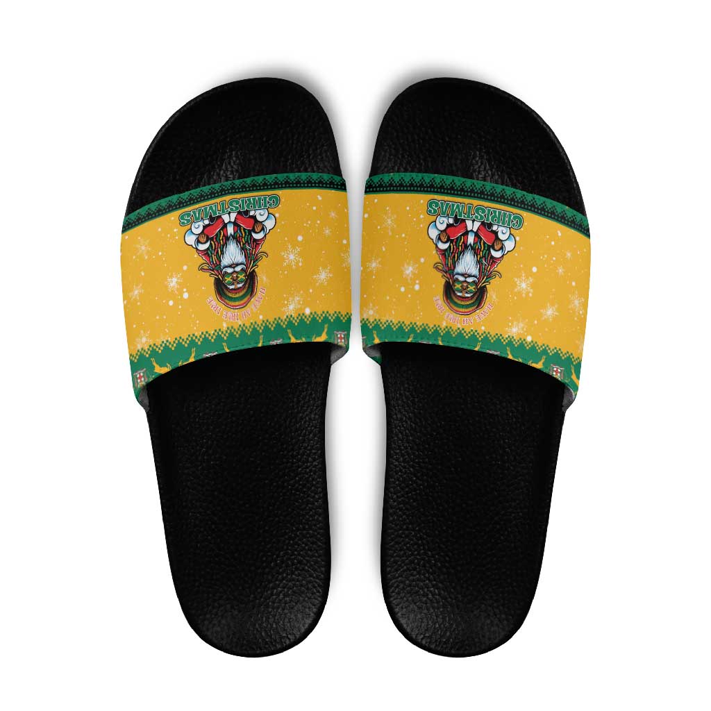 Jamaica Christmas Slide Sandals Have Ah Irie Irie Christmas - Wonder Print Shop