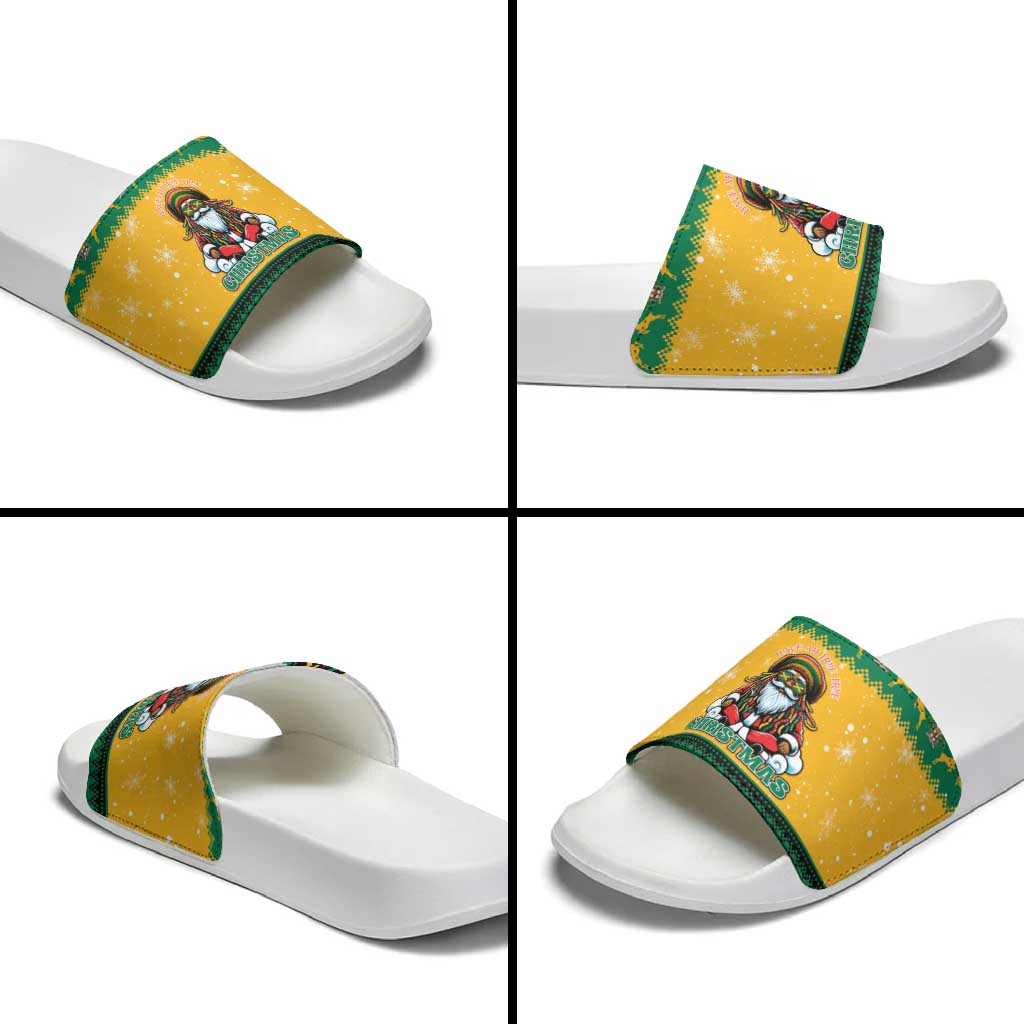 Jamaica Christmas Slide Sandals Have Ah Irie Irie Christmas - Wonder Print Shop