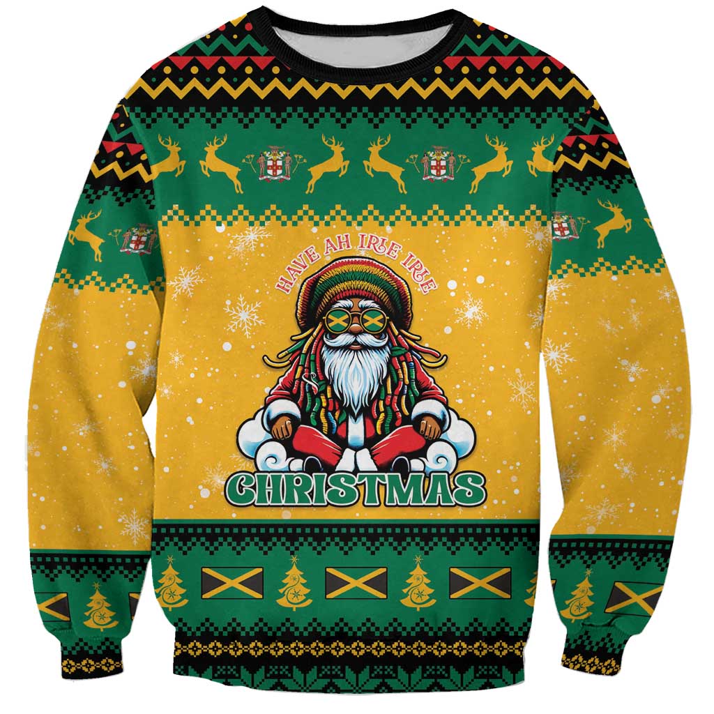 Jamaica Christmas Sweatshirt Have Ah Irie Irie Christmas - Wonder Print Shop