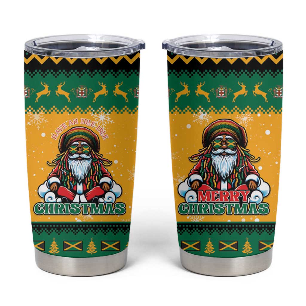 Jamaica Christmas Tumbler Cup Have Ah Irie Irie Christmas - Wonder Print Shop