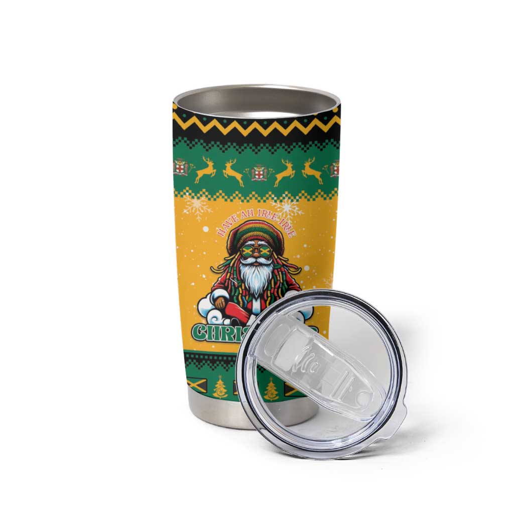 Jamaica Christmas Tumbler Cup Have Ah Irie Irie Christmas - Wonder Print Shop
