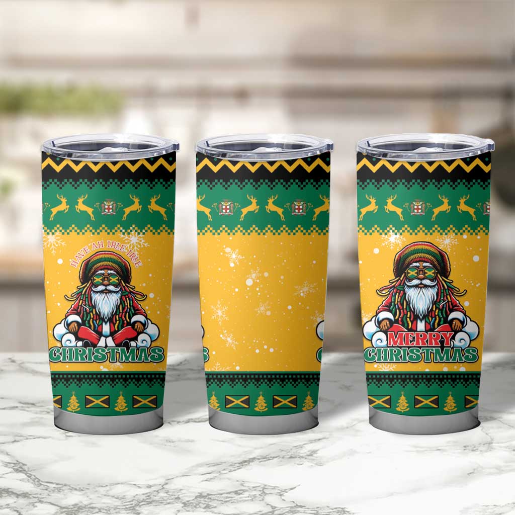 Jamaica Christmas Tumbler Cup Have Ah Irie Irie Christmas - Wonder Print Shop
