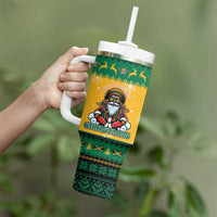 Jamaica Christmas Tumbler With Handle Have Ah Irie Irie Christmas - Wonder Print Shop