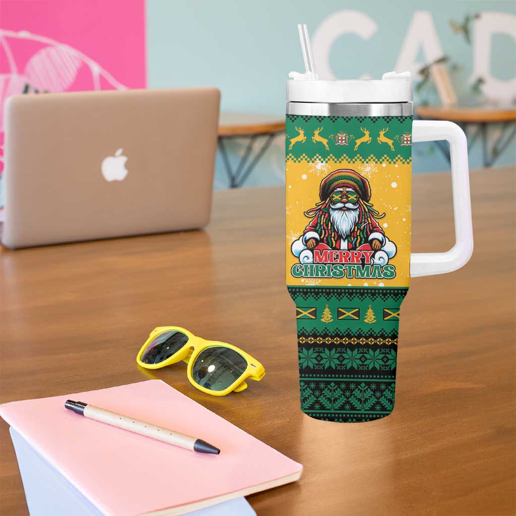Jamaica Christmas Tumbler With Handle Have Ah Irie Irie Christmas - Wonder Print Shop
