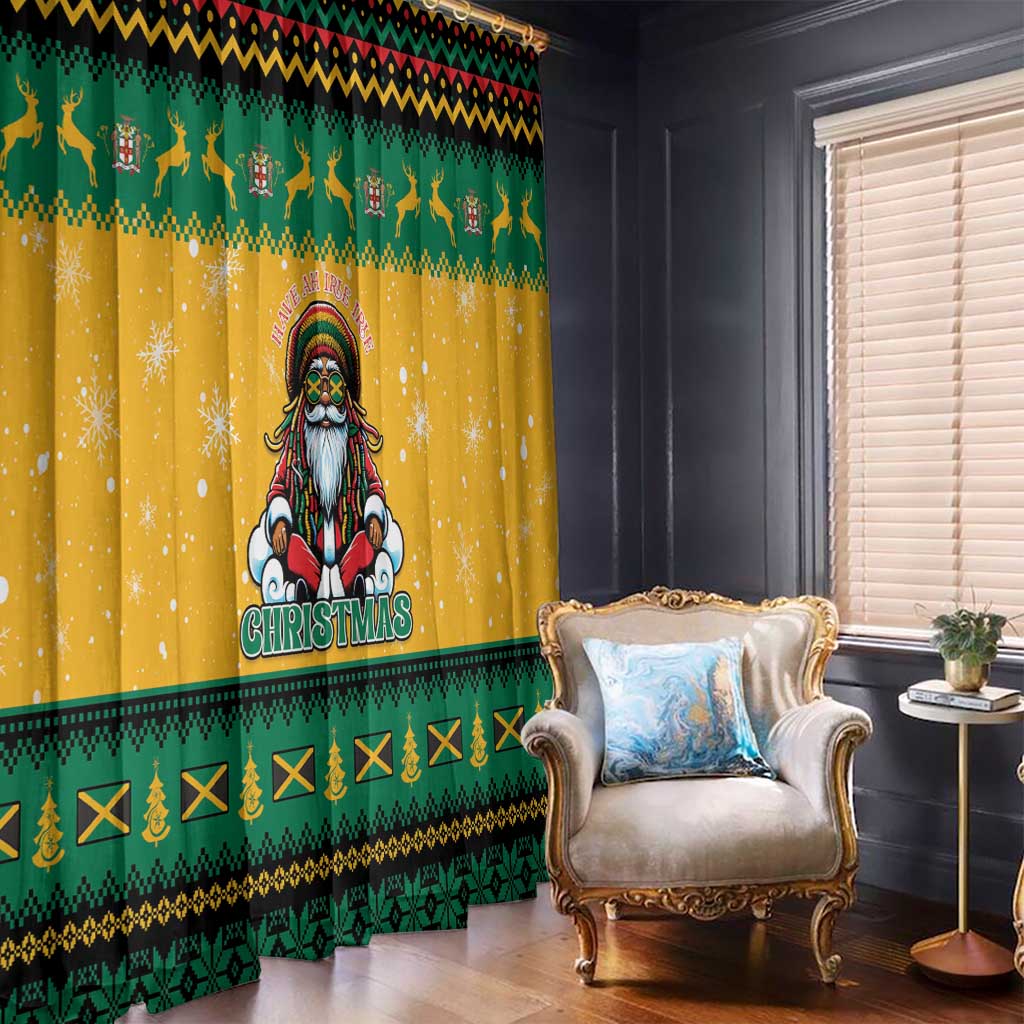 Jamaica Christmas Window Curtain Have Ah Irie Irie Christmas - Wonder Print Shop