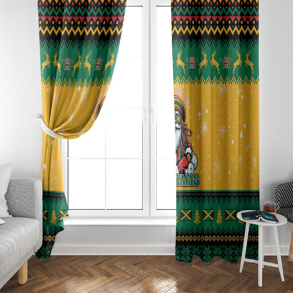 Jamaica Christmas Window Curtain Have Ah Irie Irie Christmas - Wonder Print Shop