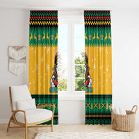 Jamaica Christmas Window Curtain Have Ah Irie Irie Christmas - Wonder Print Shop