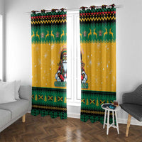 Jamaica Christmas Window Curtain Have Ah Irie Irie Christmas - Wonder Print Shop