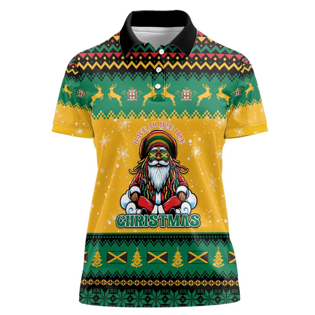 Jamaica Christmas Women Polo Shirt Have Ah Irie Irie Christmas - Wonder Print Shop