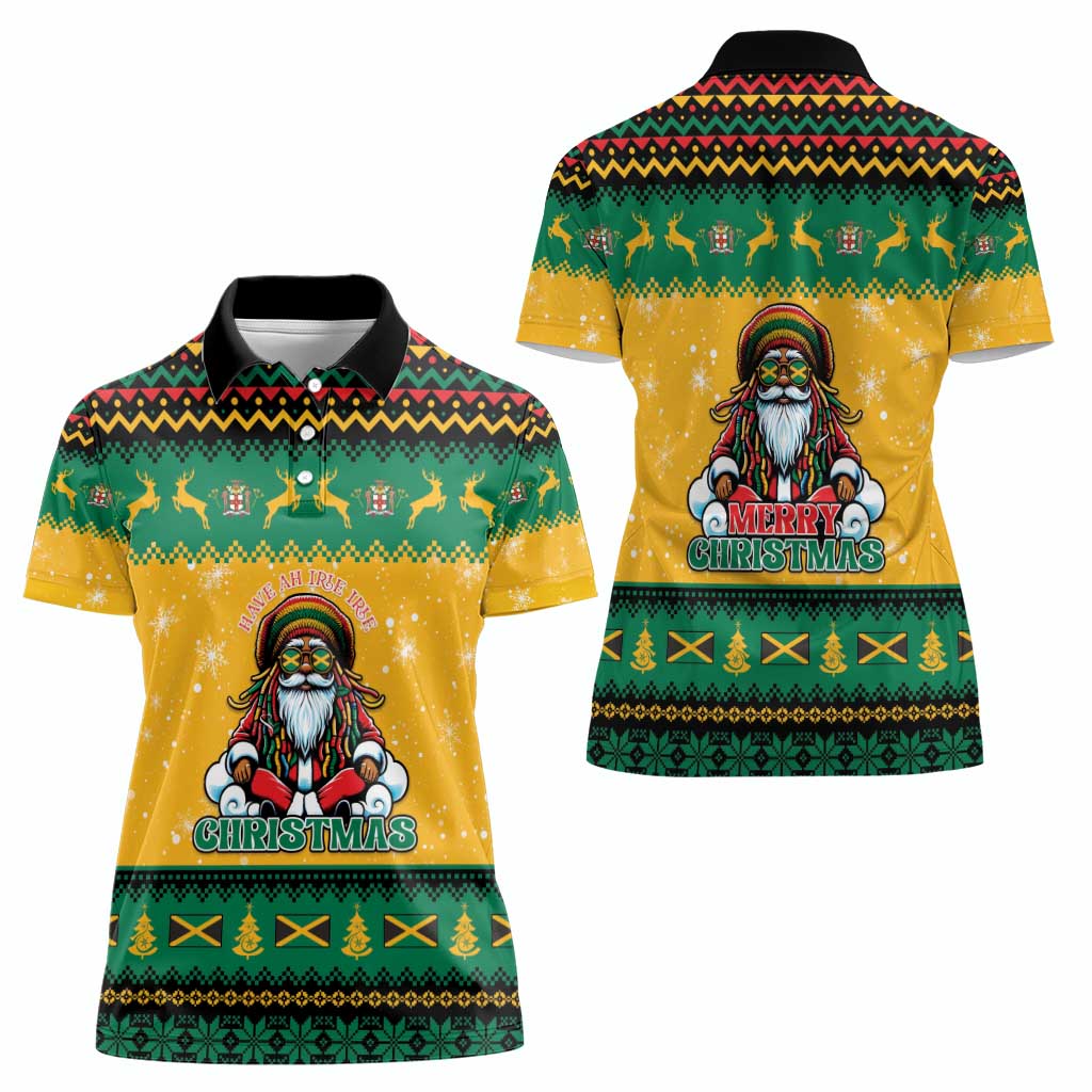 Jamaica Christmas Women Polo Shirt Have Ah Irie Irie Christmas - Wonder Print Shop