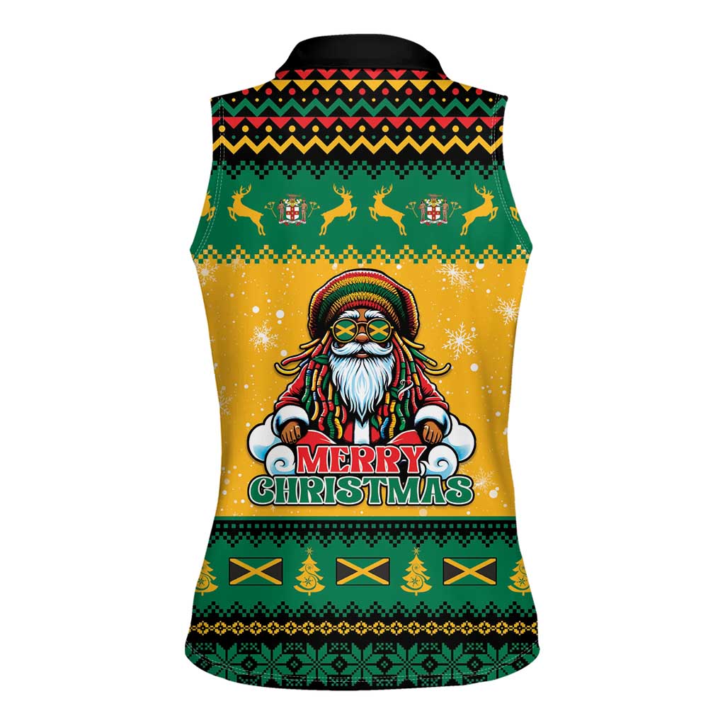 Jamaica Christmas Women Sleeveless Polo Shirt Have Ah Irie Irie Christmas - Wonder Print Shop