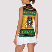 Jamaica Christmas Women Sleeveless Polo Shirt Have Ah Irie Irie Christmas - Wonder Print Shop