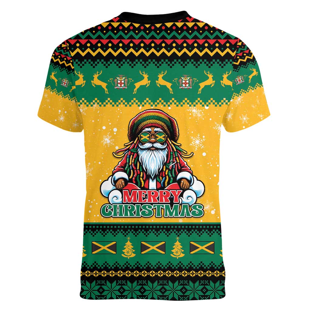 Jamaica Christmas Women V-Neck T-Shirt Have Ah Irie Irie Christmas - Wonder Print Shop