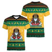 Jamaica Christmas Women V-Neck T-Shirt Have Ah Irie Irie Christmas - Wonder Print Shop