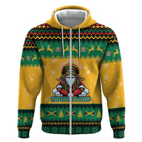 Jamaica Christmas Zip Hoodie Have Ah Irie Irie Christmas - Wonder Print Shop