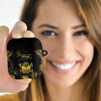 Haiti 1804 AirPods Case Gold Tropical Leaves And Coat Of Arms - Wonder Print Shop