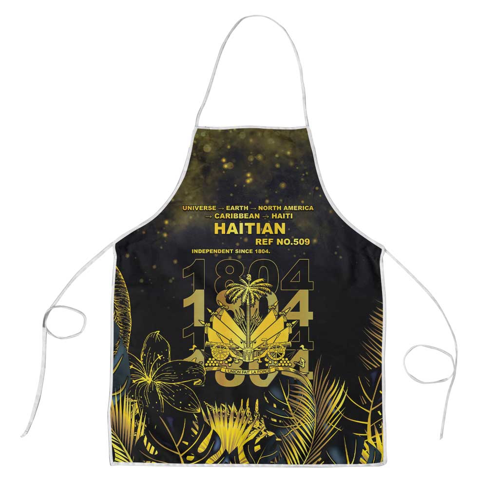 Haiti 1804 Apron Gold Tropical Leaves And Coat Of Arms - Wonder Print Shop