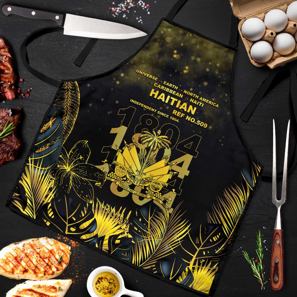 Haiti 1804 Apron Gold Tropical Leaves And Coat Of Arms - Wonder Print Shop