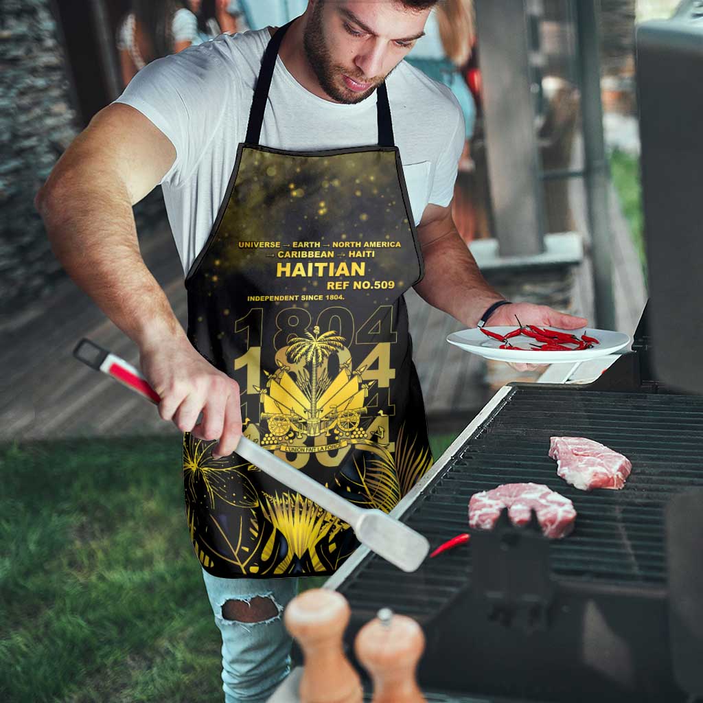 Haiti 1804 Apron Gold Tropical Leaves And Coat Of Arms - Wonder Print Shop