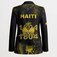 Haiti 1804 Blazer Gold Tropical Leaves And Coat Of Arms - Wonder Print Shop