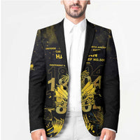 Haiti 1804 Blazer Gold Tropical Leaves And Coat Of Arms - Wonder Print Shop