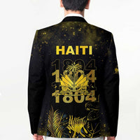 Haiti 1804 Blazer Gold Tropical Leaves And Coat Of Arms - Wonder Print Shop