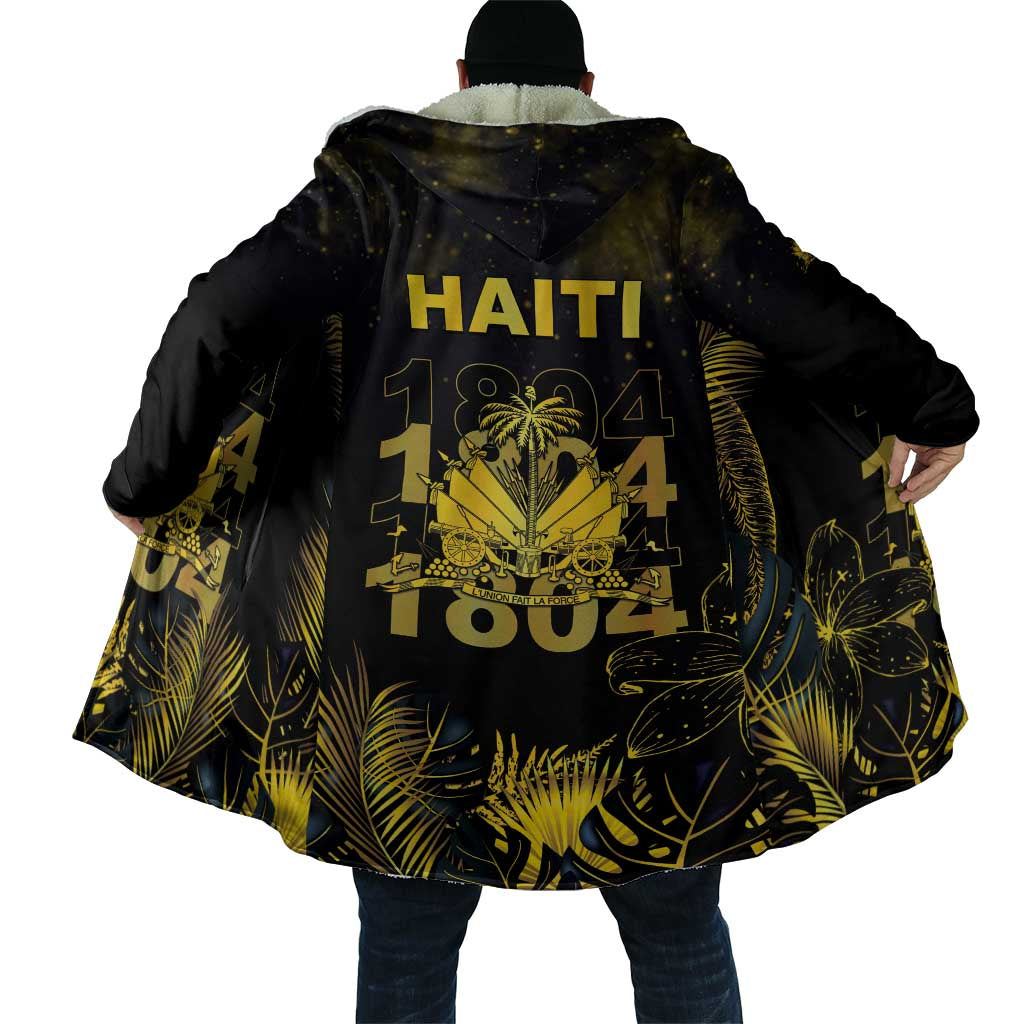 Haiti 1804 Cloak Gold Tropical Leaves And Coat Of Arms - Wonder Print Shop
