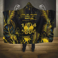 Haiti 1804 Hooded Blanket Gold Tropical Leaves And Coat Of Arms - Wonder Print Shop