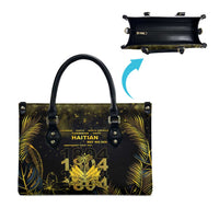 Haiti 1804 Leather Bag Gold Tropical Leaves And Coat Of Arms - Wonder Print Shop
